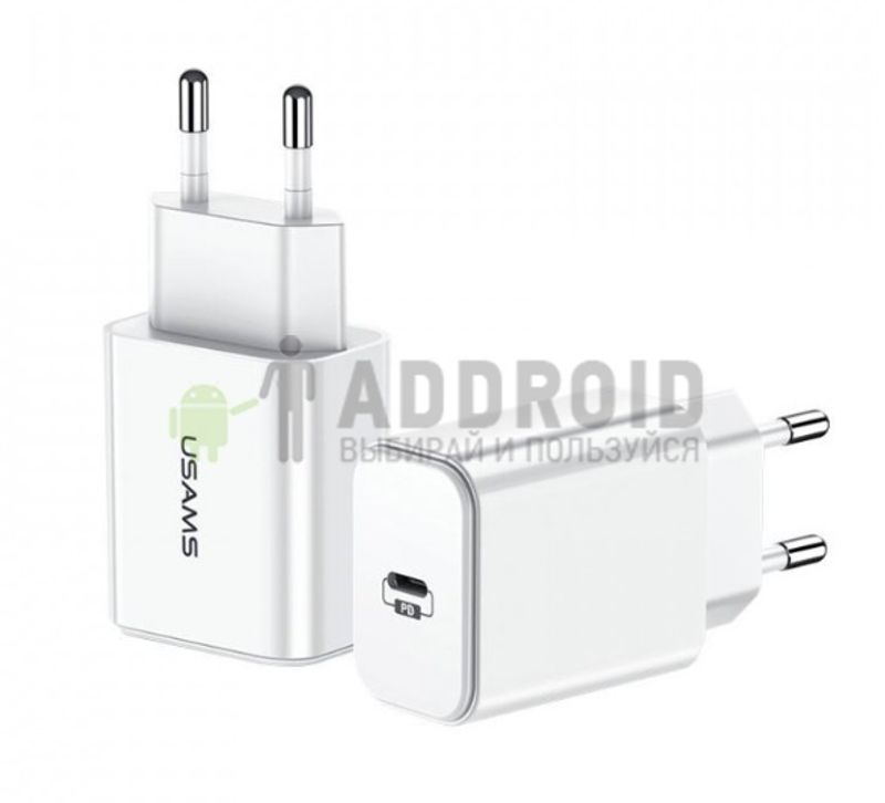 Сетевое зарядное устройство USAMS T14 Single USB Travel Charger White