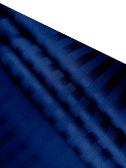 Наволочка комплект 2шт сатин-страйп Milky Garden "Dark blue" 50x70 см на молнии