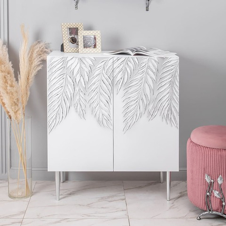 Комод Тропик Стайл с 2 полками Айс Сильвер