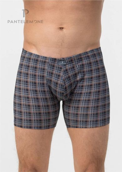 Трусы мужские боксеры удлинённые Pantelemone PMHL-1445, клетка коричневая