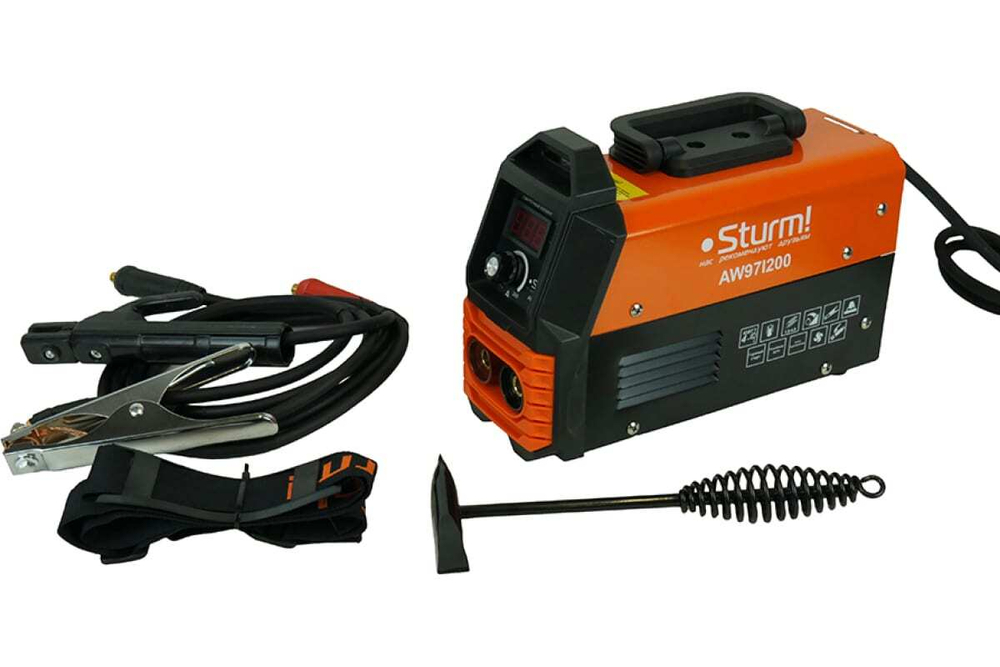 Сварочный инвертор Sturm 200А, ПВ 60%, 170-250В, HotStart/AntiStick/ArcForce AW97I200