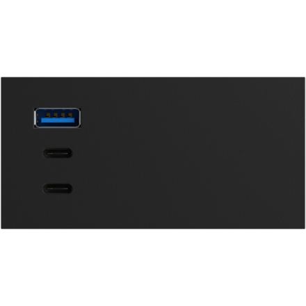 USB зарядное устройство,  100W,  Type A + C + C,  4 мод.,  черн. матовая (90х45мм)