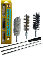 Набор для чистки оружия 16 калибра в БЛИСТЕРЕ, с металлическим 7мм шомполом в оплетке.