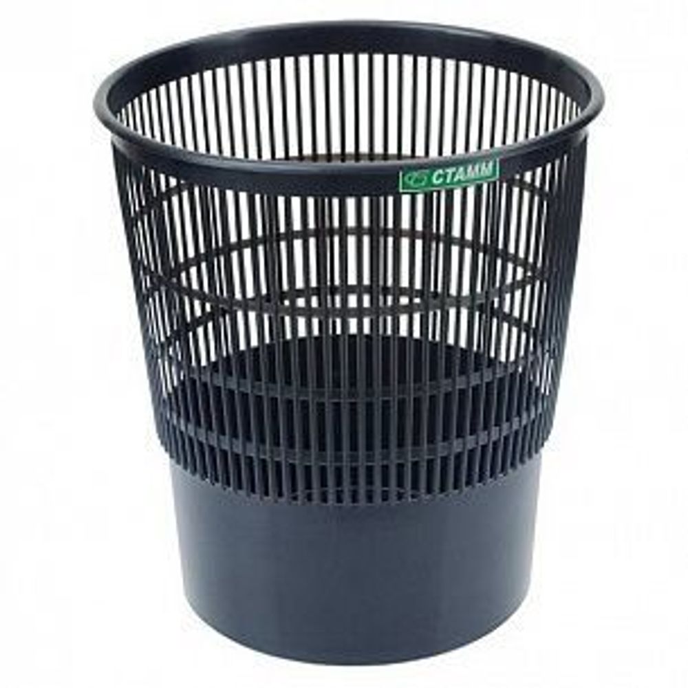 Корзина д/бумаг СТАММ 18 л сетчатая черный пластик