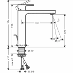Смеситель для раковины Hansgrohe Vernis Shape 71562670 черный матовый