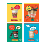 Тетрадь 48л., А5, клетка "Глоток мотивации", выб. лак (BG)