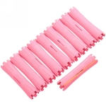 Бигуди пластмассовые-коклюшки 10шт d-2,2см «KUDRI», цвет розовый, (прозрачный пакет с подвесом)