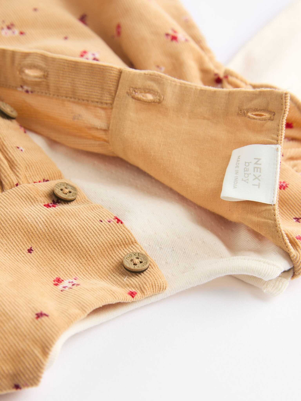 Комбинезон и боди в комплекте для малышей Next Q94-927, Горчичный, Молочный