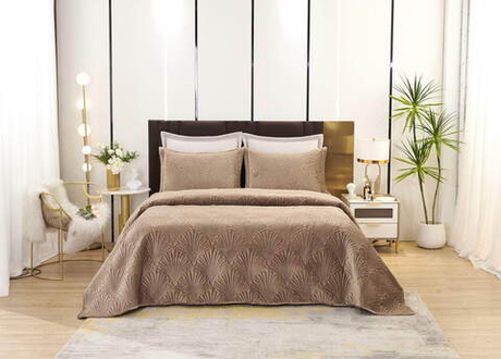 Покрывало 240x280 Sofi De MarkO Ариэль коричневое