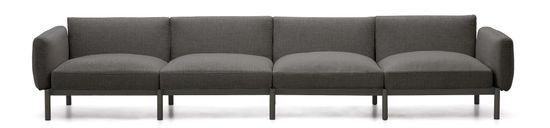 Sorells 4-местный модульный садовый диван из алюминия с серой отделкой Испания La Forma