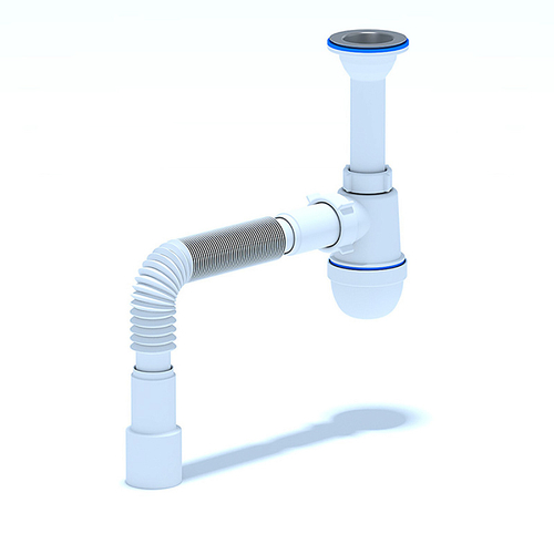 Сифон для раковины Ани Пласт 1 1/2"*40 с литым выпуском, с гибкой трубой 40*40/50 (C0515)