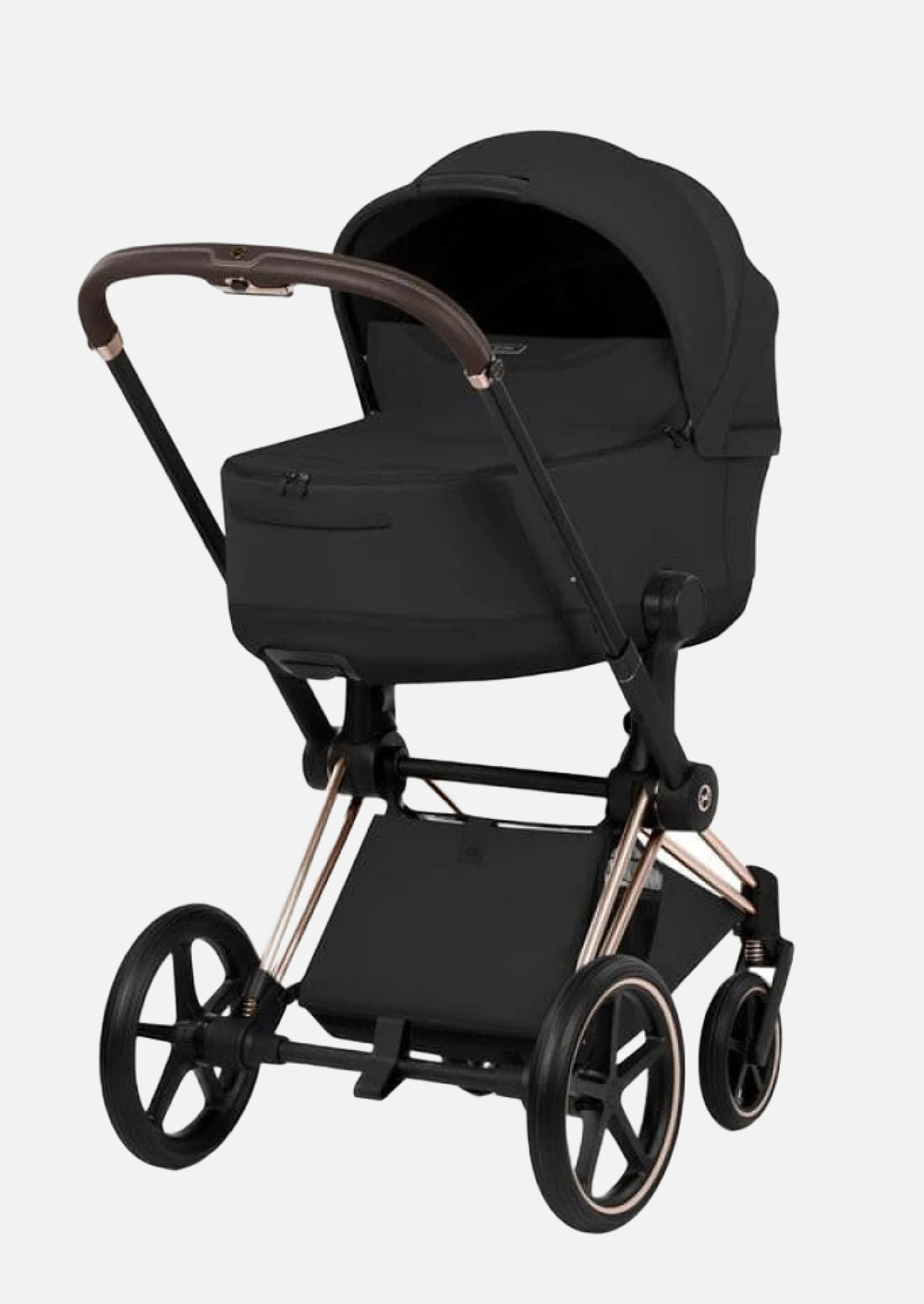 Cybex Priam 5 Style, в цвете Sepia Black (шасси Rose Gold) + автокресло Cybex Cloud G3