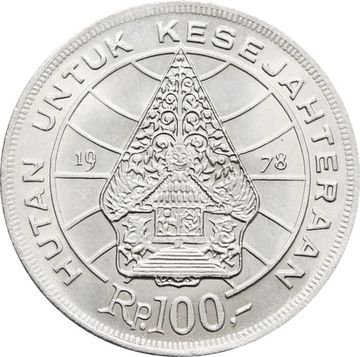 100 рупий 1978 Индонезия