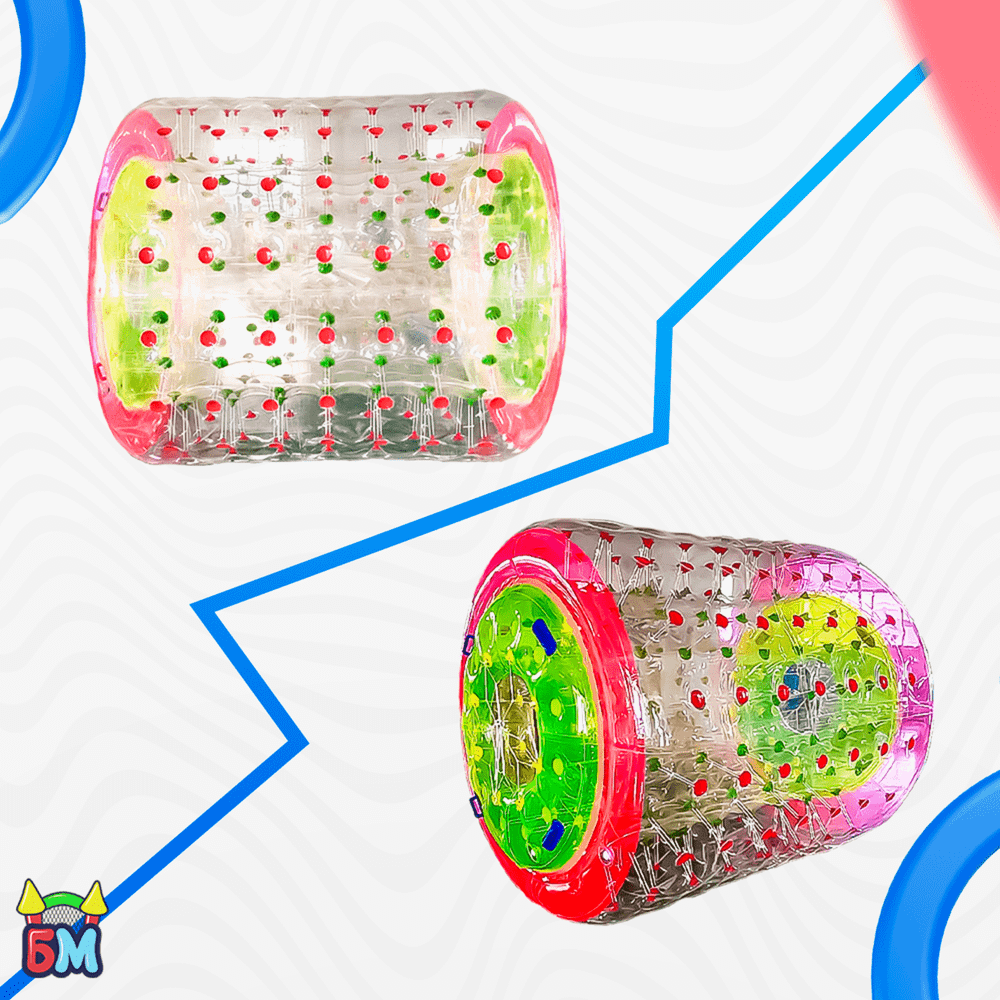 Аттракцион Водный роллер (Гидророллер) «Розово-зелёный» ПВХ, 2.2*2*2 м