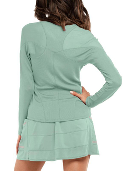 Женская теннисная футболка с длинным рукавом Lucky in Love Avant Garde 1.0 It's A Wrap Long Sleeve - sage