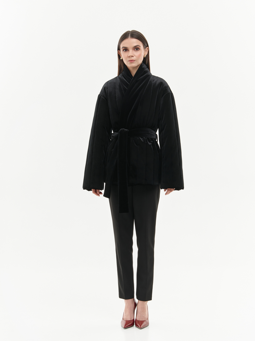 Утепленное кимоно (черный)