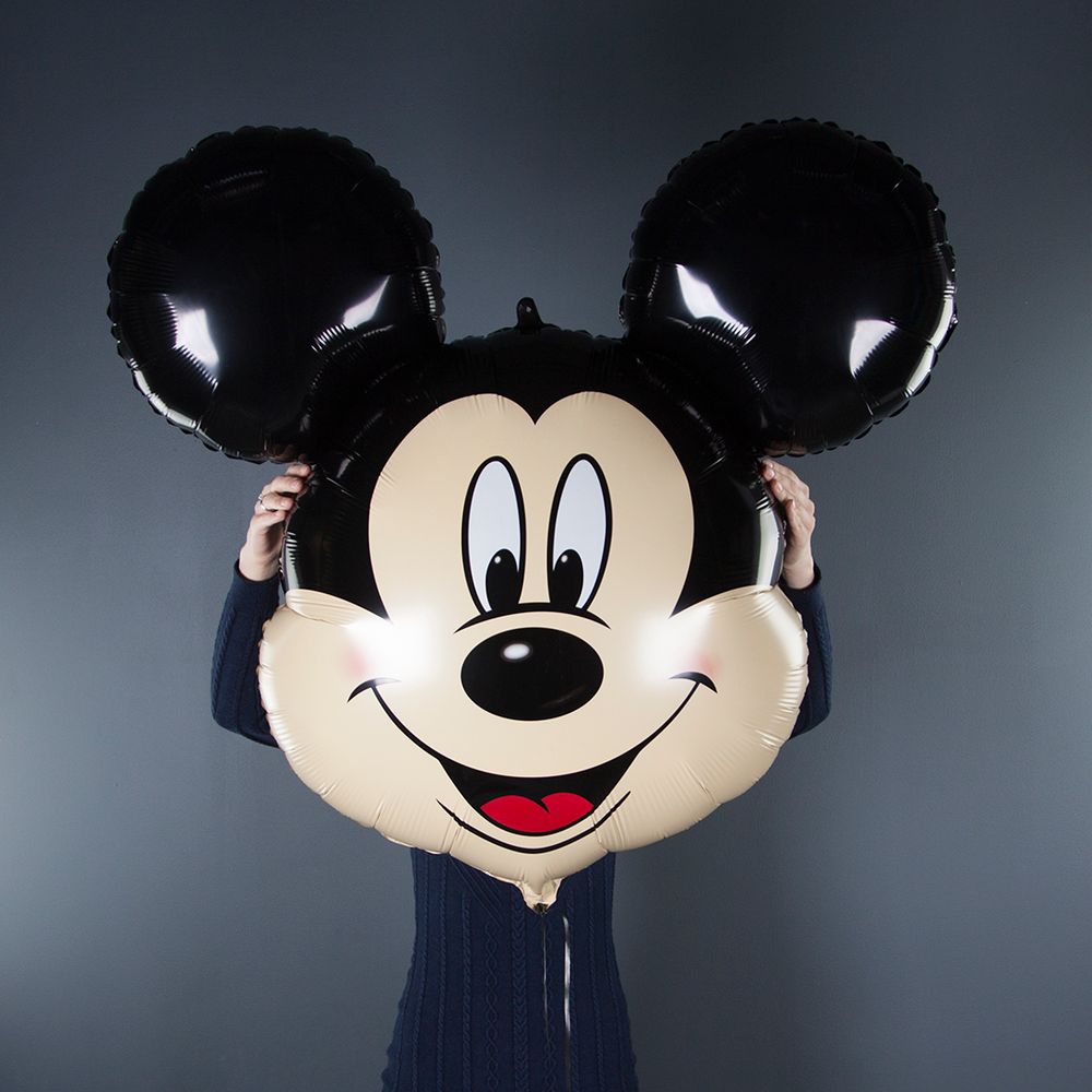 Шар (47''/119 см) Фигура, Голова, Микки Маус, 1 шт.