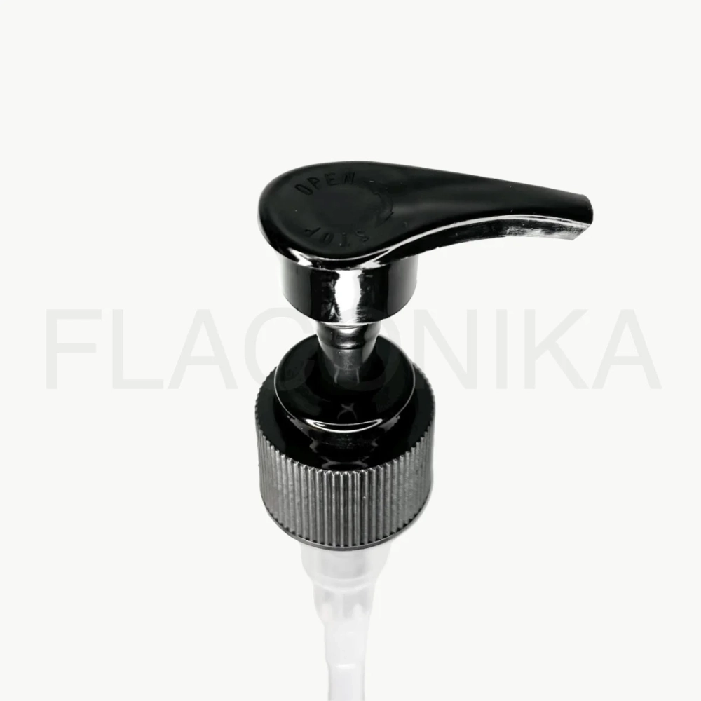 Дозатор для мыла 24 винтовой Черный рифленый