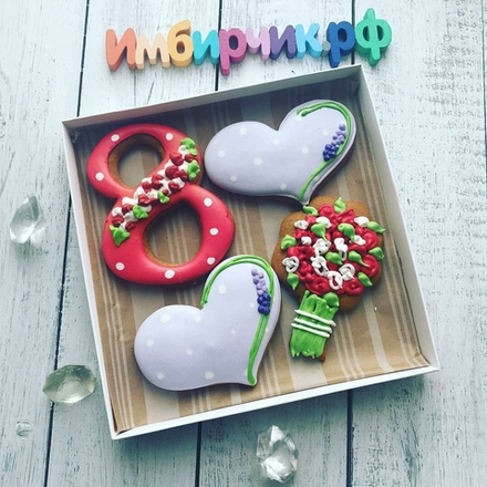 Имбирные пряники 8 марта