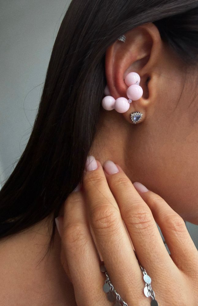 Кафф нежно-розовый крупный