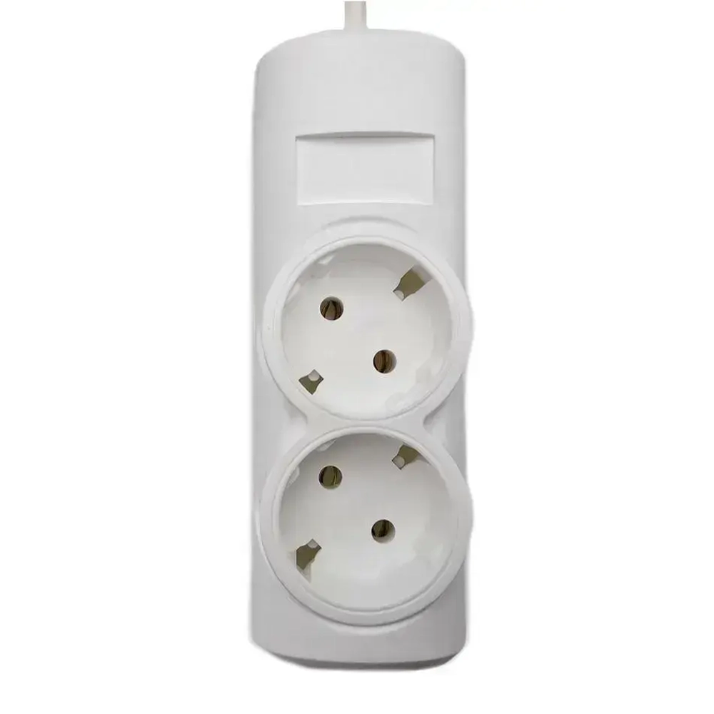 Удлинитель сетевой, ГОСТ, ПВС 2*0,75, 2 гнезда, 3м, сертифицированный, белый