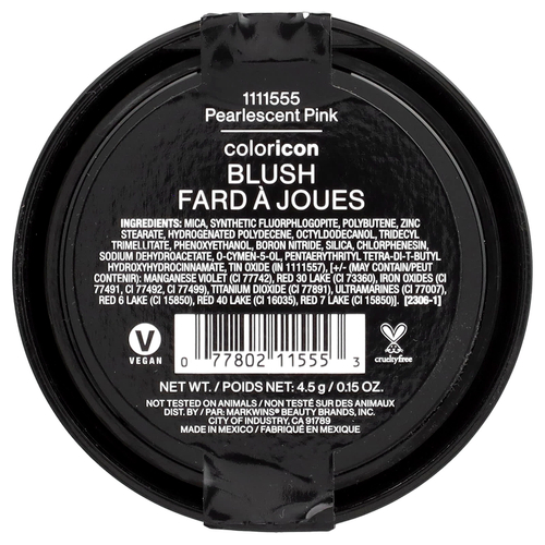 wet n wild, Color Icon, румяна, 1111555 перламутровый розовый, 4,5 г (0,15 унции)