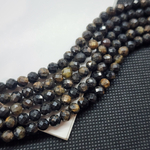 Корунд чёрный (чёрный сапфир), бусины ювелирная грань, 5.2 - 5.3мм