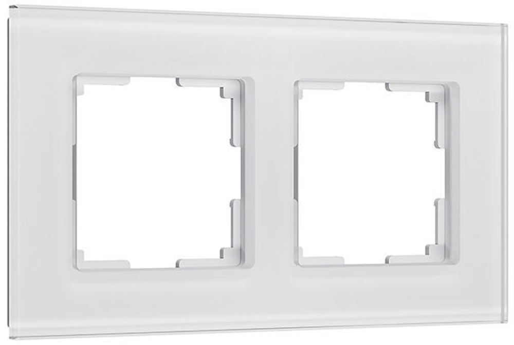 Рамка на 2 поста Senso (белый, стекло soft-touch)