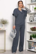 Костюм трикотажный Уютный шарм (серо-синий) К14251-5М LT Collection