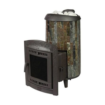 Банные печи в ламелях из камня