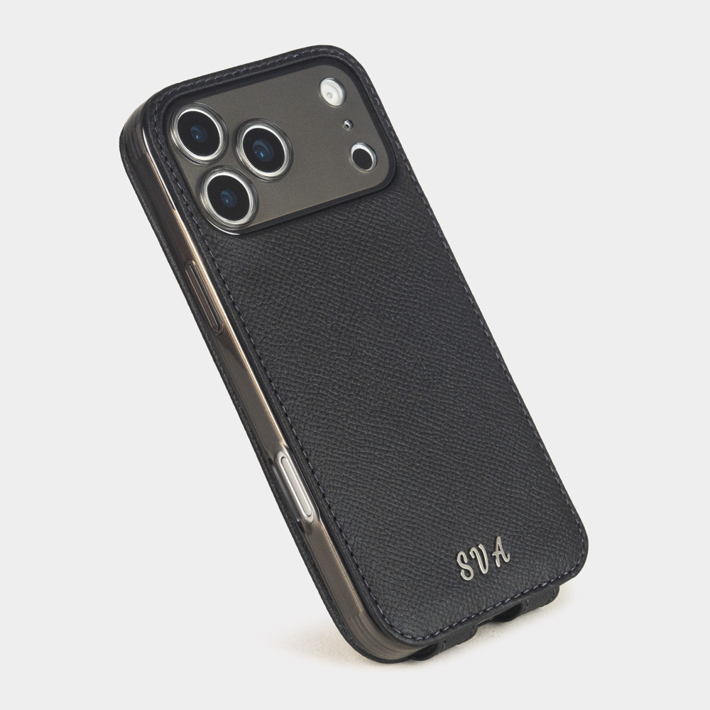 Чехол iPhone 17 Pro Max натуральная кожа сафьяно, бордового цвета