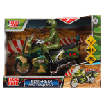 Модель ин. пласт. "Мотоцикл военный" 15см. свет/звук,камуф, коробка MOTOFIG-15PLMIL-GN (Технопарк)