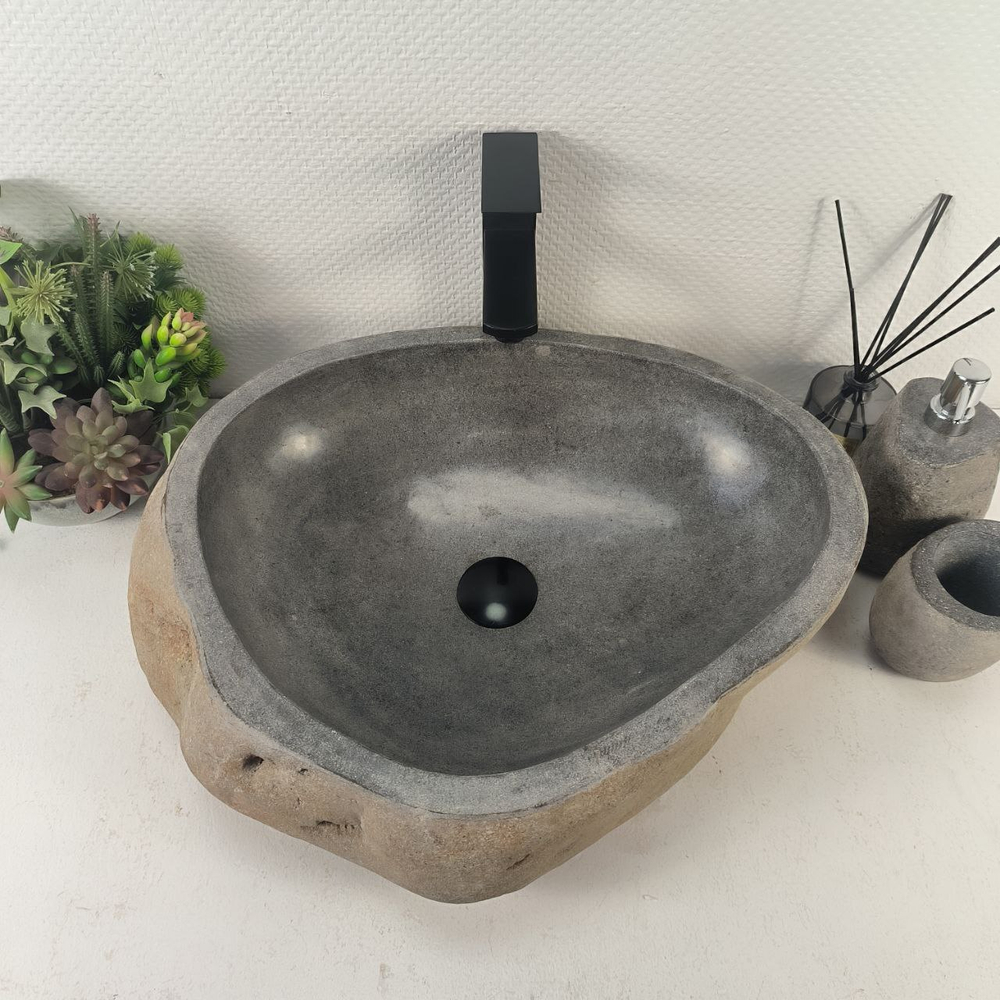 Раковина из речного камня RS-65581 55*44*15