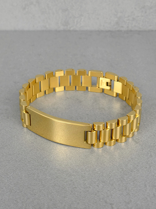 Браслет из нержавеющей стали с пластиной, подходит для гравировки