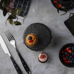 Блюдо круглое для подачи d 12 см h7 см Black Raw Wood P.L. Proff Cuisine [6]