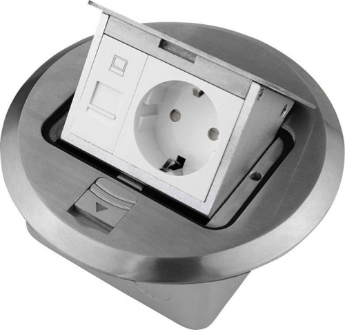 Выдвижной блок на 3 модуля, алюминий