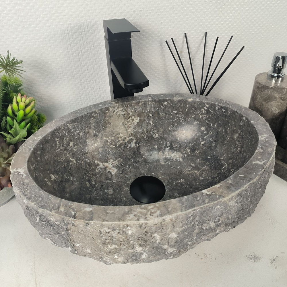 Раковина из мрамора Erozy Grey EM-64641 42*32*16 0190