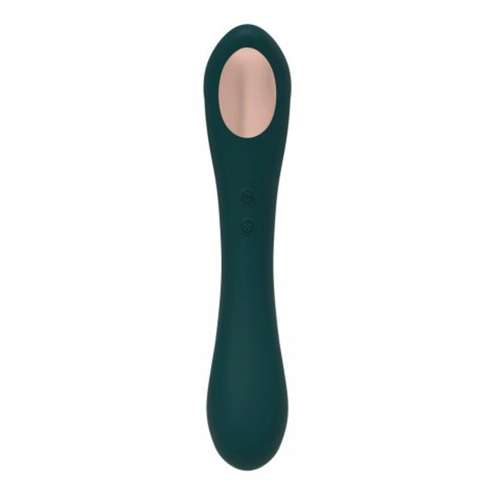 Вибратор с клиторальной стимуляцией Quiver от Alive, тёмно-зелёный