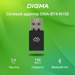 Wi-Fi + Bluetooth адаптер DIGMA DWA-BT4-N150  USB