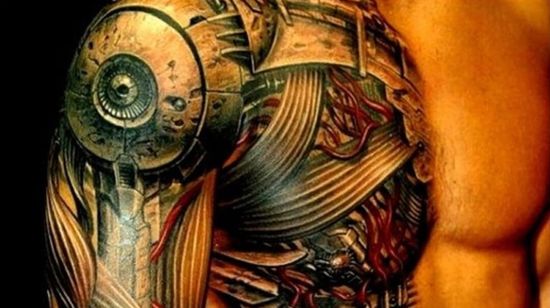 Эскизы татуировок в стиле биомеханика: объединение человека и технологии на вашей коже