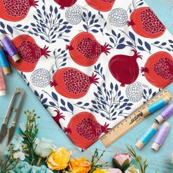 Ткань Ниагара Софт плоды граната