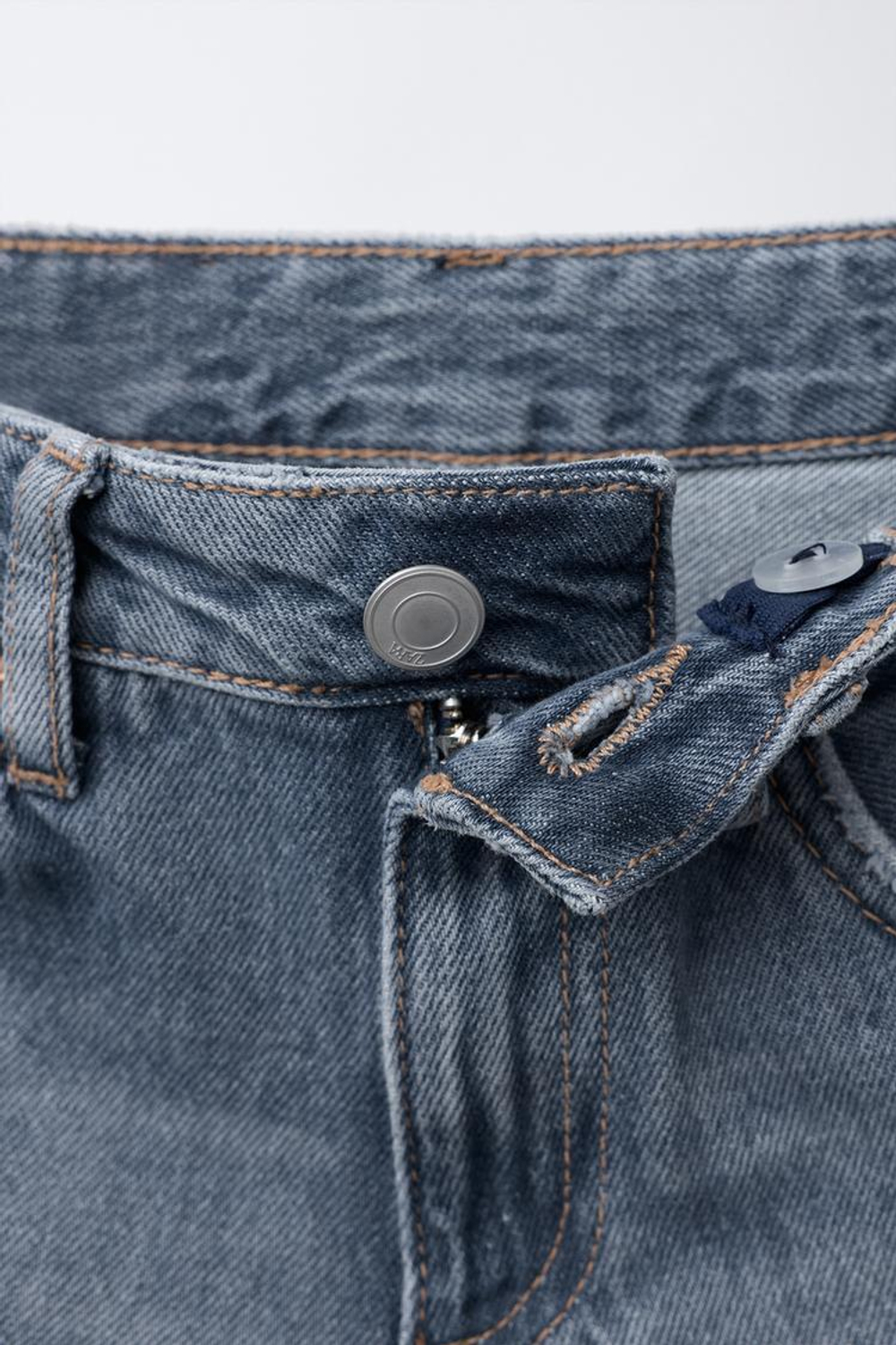 ZARA ДЖИНСЫ STRAIGHT, СЕРО-СИНИЙ