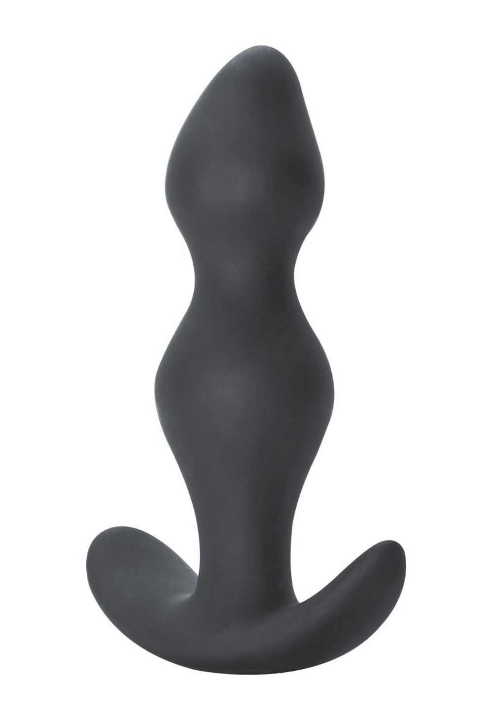 Серая фигурная анальная пробка Fantasy - 12,5 см.