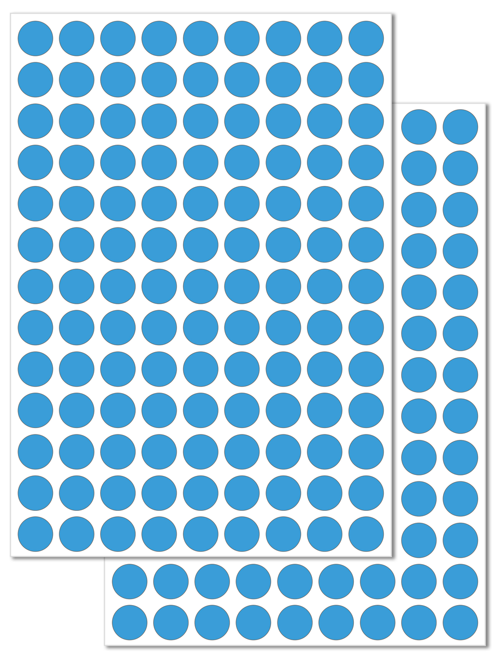 Голубые виниловые наклейки для упаковки и маркировки Policomprint M20, 12 мм. 234 шт.
