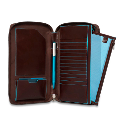 Мультипортмоне Piquadro Blue Square, коричневое, 14x22,5x2,5 см