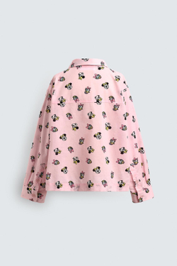 ZARA X DISNEY РУБАШКА DAISY + MINNIE, ПАСТЕЛЬНО-РОЗОВЫЙ