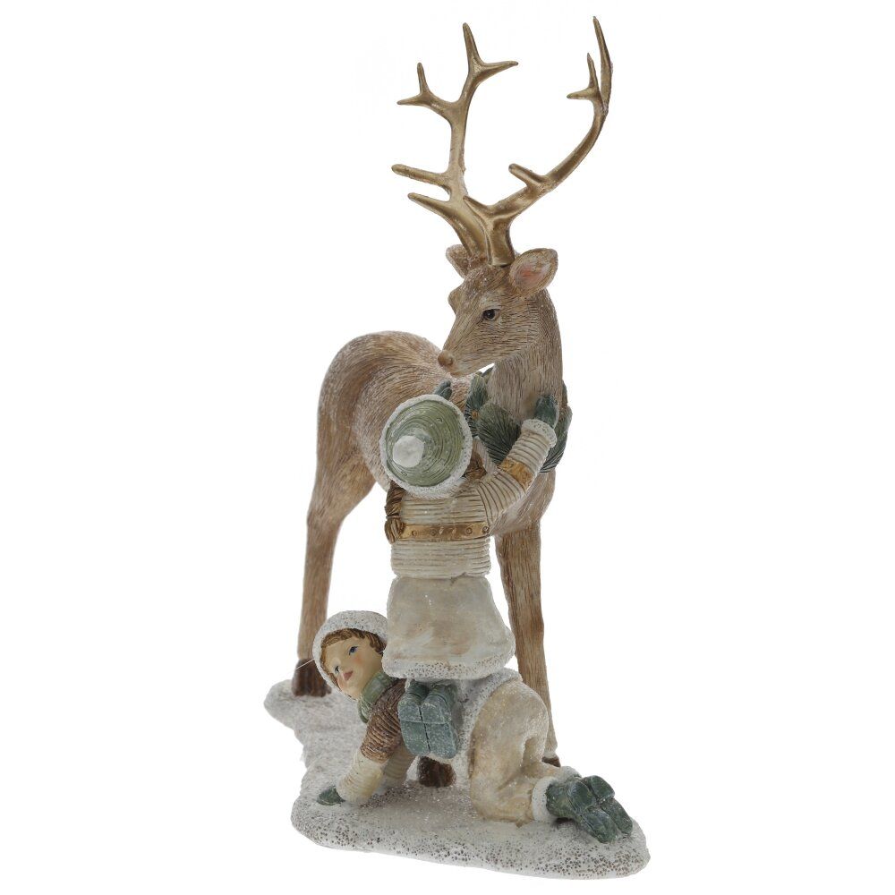 GAEM Фигурка декоративная "Олень и дети", L20 W9 H23 см