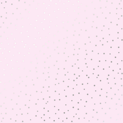 Лист односторонней бумаги с серебряным тиснением, дизайн Silver Drops Light pink, 30,5см х 30,5см