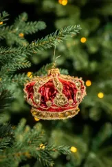 Елочное украшение Корона, стекло, 8 см., 1 шт., Irena CO (54241)