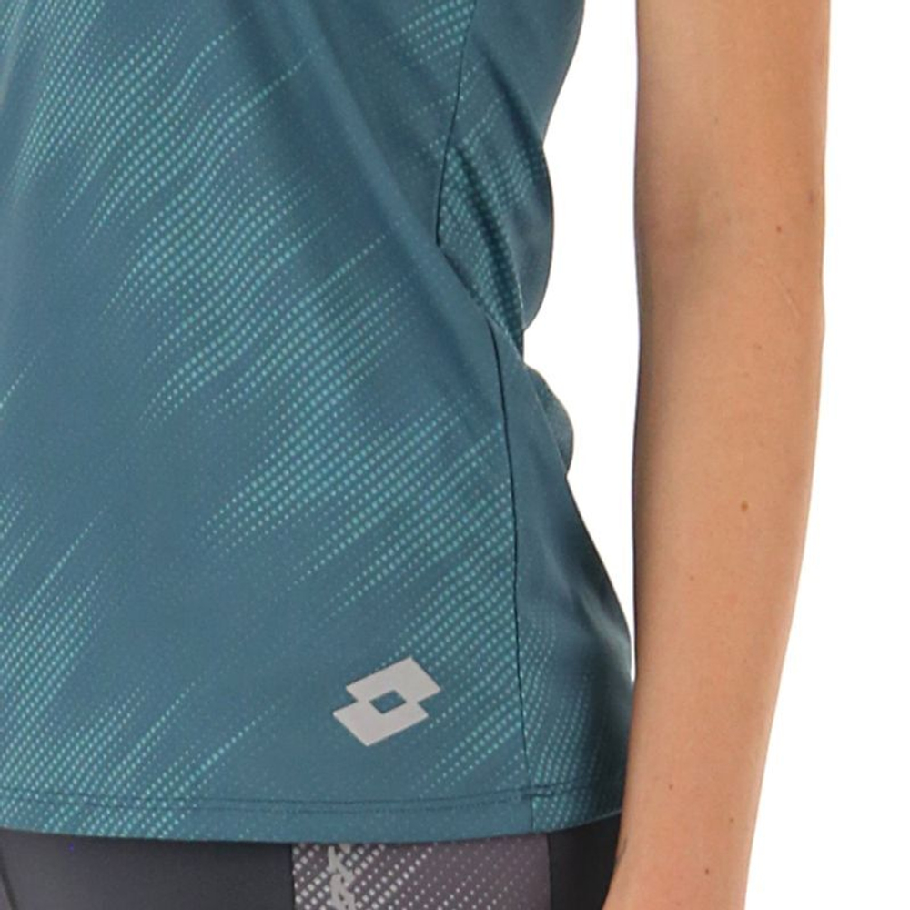 Женский топ теннисный Lotto Running - Бирюзовый